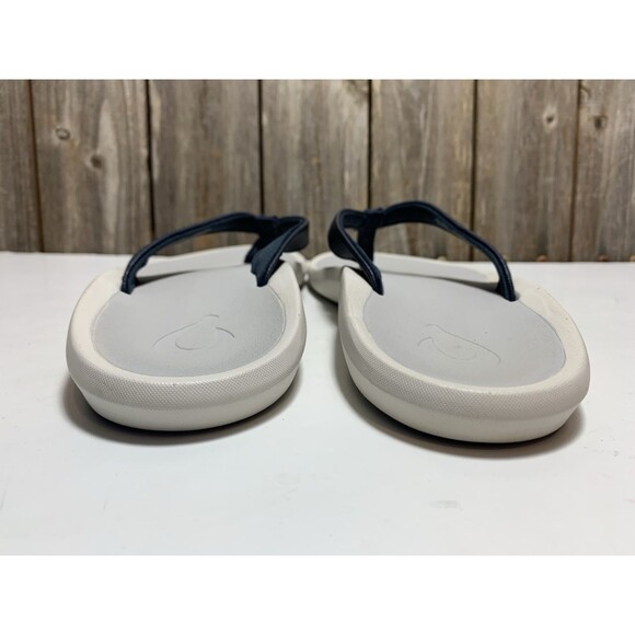 OLUKAI Pi'oe Blue Grey Women's Beach Sandals Water-Resistant Flip-Flop Slides 7 - Picture 4 of 7